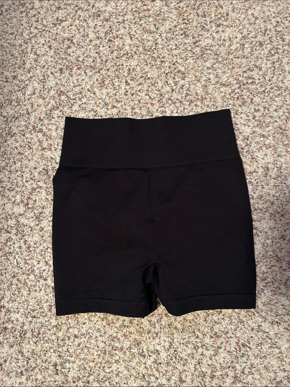 Source Unknown Black High-Waist Bike Shorts